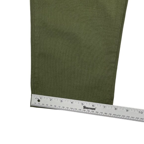 7 For All Mankind Khaki Tie-Waist Straight Leg Pants - Picture 8 of 12